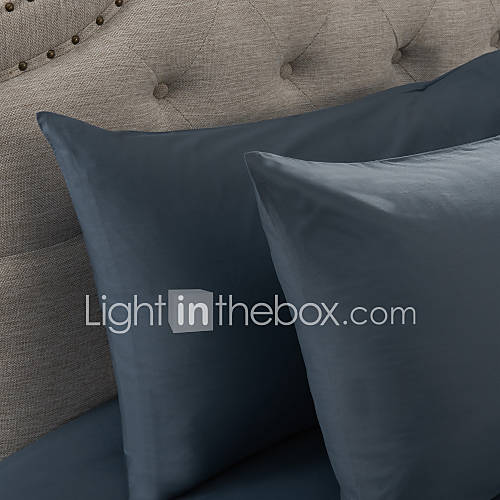 2 Pack Light Blue Solid 300TC Cotton Pillowcase