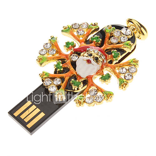 Metal Christmas Snow Flower Model USB 4GB