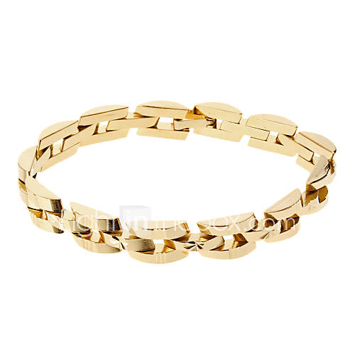 Mens Golden Tank Wheel Pattern Bracelet No.206(Middle)