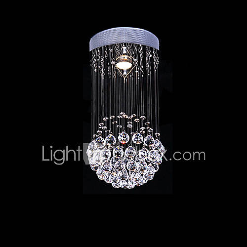 Modern Stylish 1 Light Flush Mount With Crystal Balls