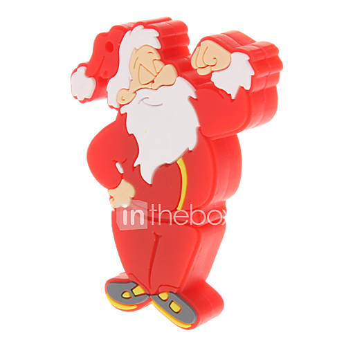 Plastic Cartoon Santa Claus Model USB 4GB