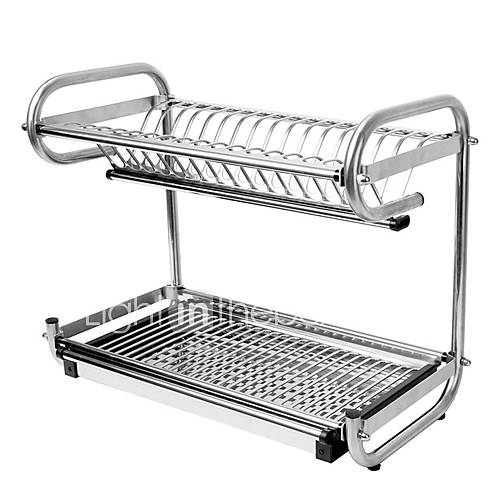 40cm Racks,Silver Stainless Steel Plate Rack Sideboard