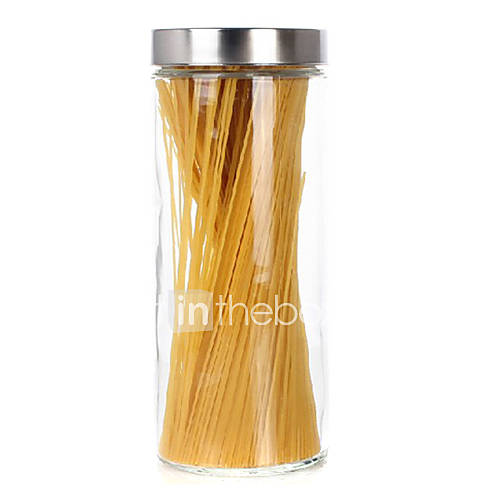 2000ML Glass Canister with Stainless Steel(201) Lid