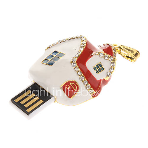 Metal Christmas House Model USB 16GB