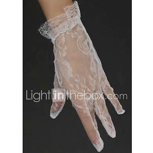 Lace Fingertips Wrist Length Wedding/Party Glove