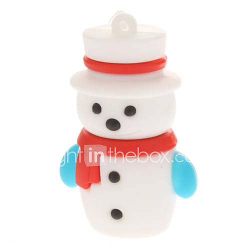 Plastic Little Christmas Snowman Model USB 4GB