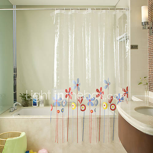 Transparent Water repelling And Mildew PVC Shower Curtain