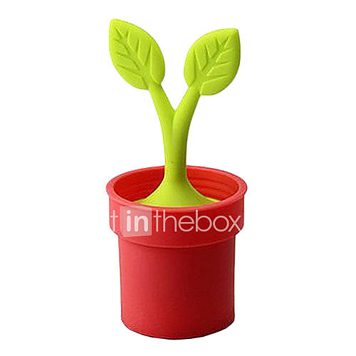 Potted Leaves Shaped Tea Leaf Strainer(Random Color)