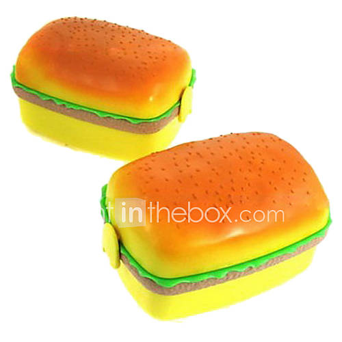 Plastic Dinnerware Set Lunch Bowel Hamburger Lunch Box