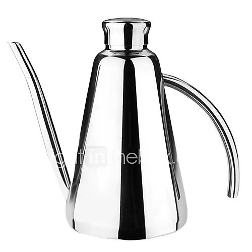 0.5L Oil Dispensers,Silver Stainless Steel Leakproof Soy Cruet