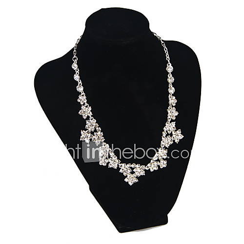 Elegant Silver Plated Crystal Wedding Jewelry Sets(Earring5cm)