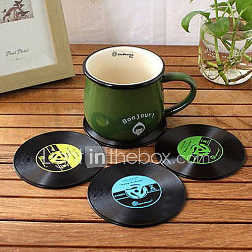 Silicone Vinyl Records Coaster   Set of 2 (More Colors)