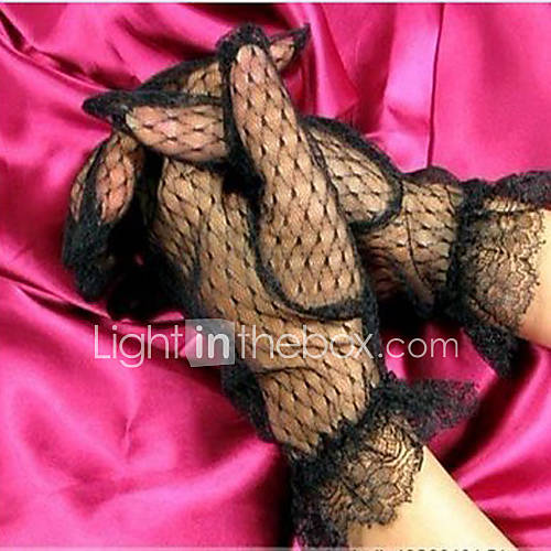 Tulle Fingertips Wrist Length Wedding/Party Glove