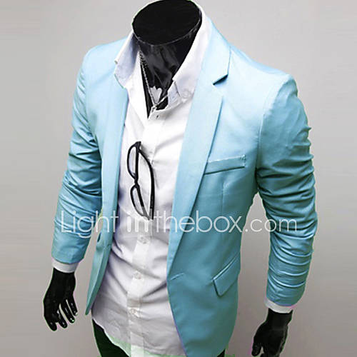 Mens Solid Color Slim Suit