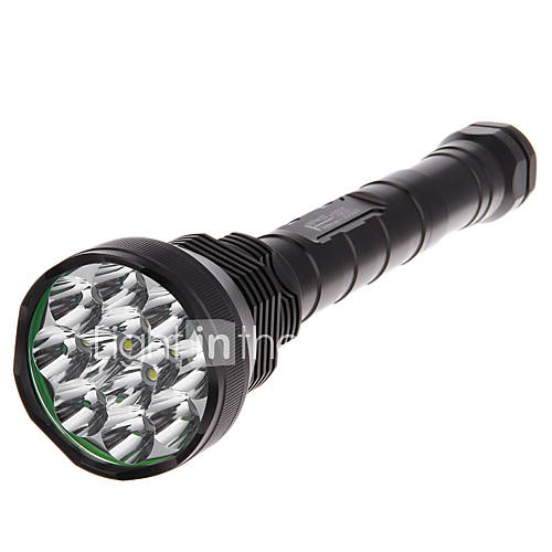 TrustFire 12XT6 5 Mode 12xCree XM L T6 LED Flashlight (13800LM, 3x18650, Black)