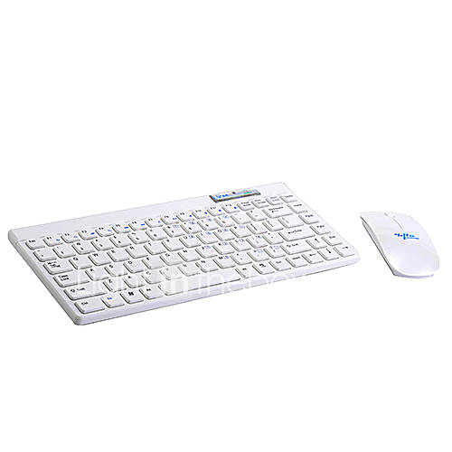 KM 801 2.4G Wireless Multimedia Keyboard with Mouse(White)