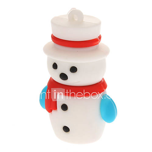 Plastic Little Christmas Snowman Model USB 16GB