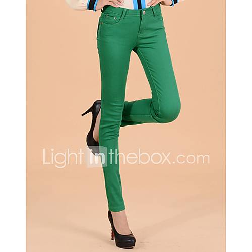 TS Simplicity Elasticity Skinny Wine Casual Pencil Pants