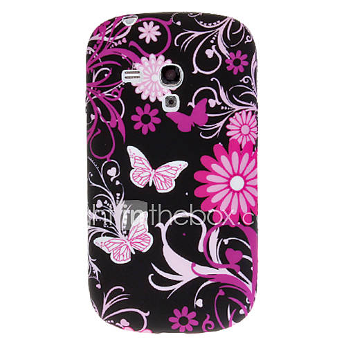 Silicon Gel Butterfly Flower Hard Case Cover for Samsung Galaxy S3 mini i8190
