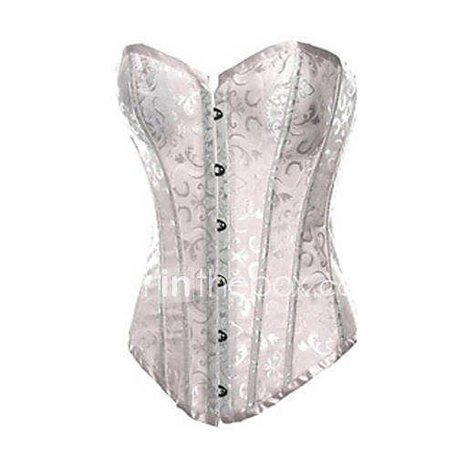 Jacquard Cotton Strapless Lace Up Feminine Wedding Bridal Corset/Shapewear