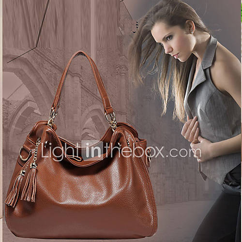 MIQIANLIN Womens Fashion Leather Crossbody Hobo Bag(Brown)