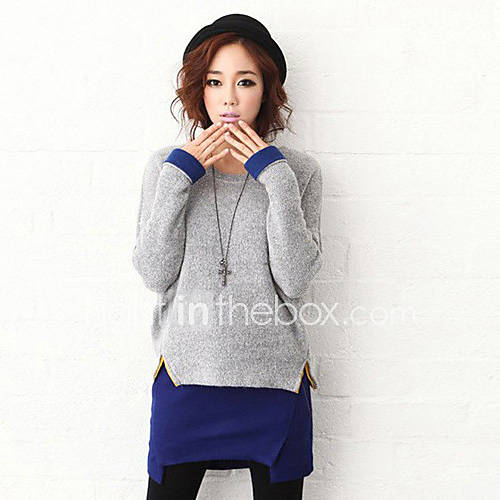 Womens Cape Sleeve Contrast Color Suit