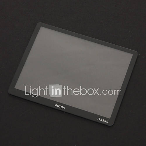 FOTGA Professional Optical Glass LCD Screen Protector for Nikon D3200   Black Transparent
