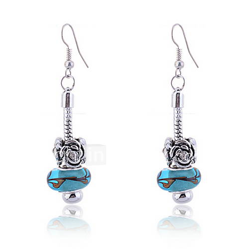 Lovely Colorful Beads Flower Drop Earrings