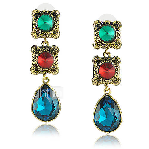 Pretty Alloy With Glass Womens Earrings