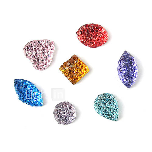 3D Coloured Glaze Ball Nail Art Decorations