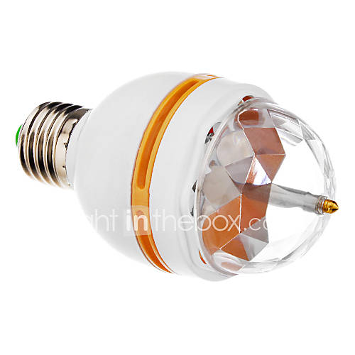 Sound Actived E27 3W RGB Mini LED Full Color Rotating Lamp for Disco Party Stage (85 260V)