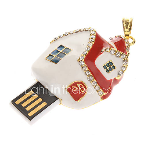 Metal Christmas House Model USB 32GB