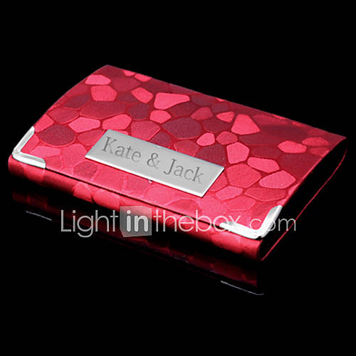 Personalized Red Arched Cardcase With Irregular Pattern