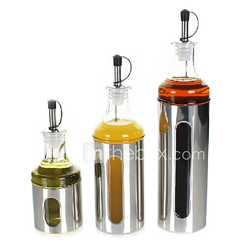 Set of 3 Glass Oil Vinegar Dispenser(350ML, 200ML, 500ML)