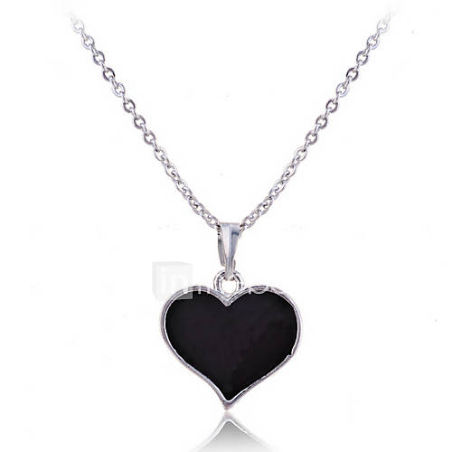 Enamel Heart Shape Pendant Necklace(More Colors)