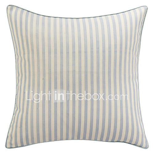 20 Traditional Blue Stripe Polyester Decorative Pillow Cover