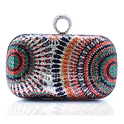 Fashion Lint Pearl Rhinestone Evening Bag