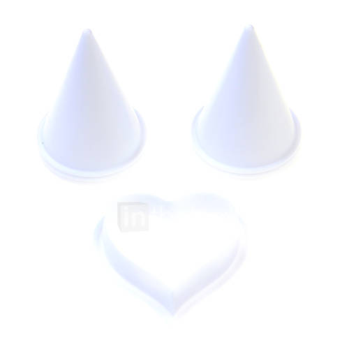 White Conical Mold Fondant Cake Icing Mold Set Of 7 Pieces