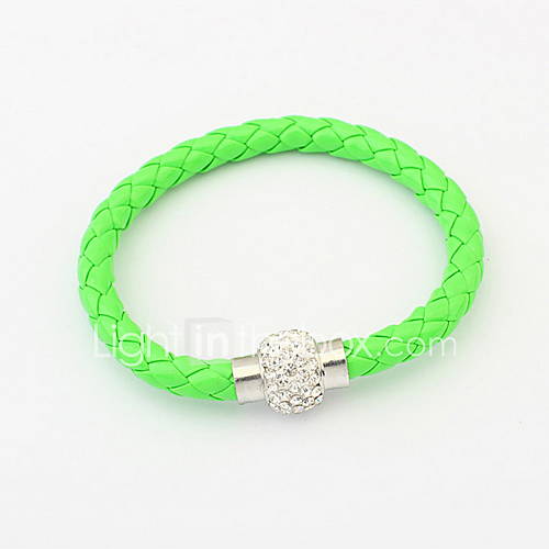 Fashion Leather With Rhinestone Womens Bracelet(More Colors)