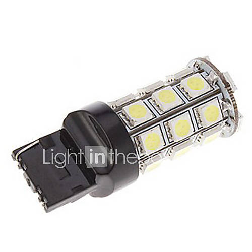 T20 27 SMD LED Car White Light Bulbs 2Pcs
