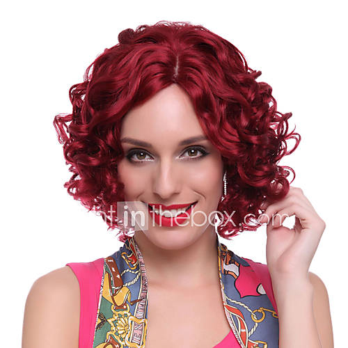 Capless High Quality Synthetic Red Curly Hair Wigs