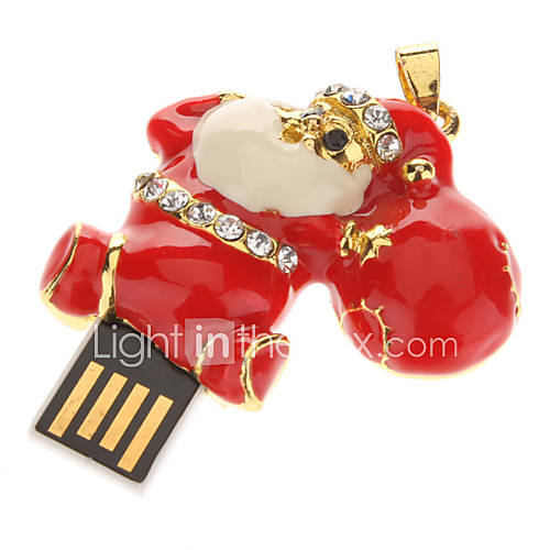 Metal Santa Claus Package Model USB 16GB