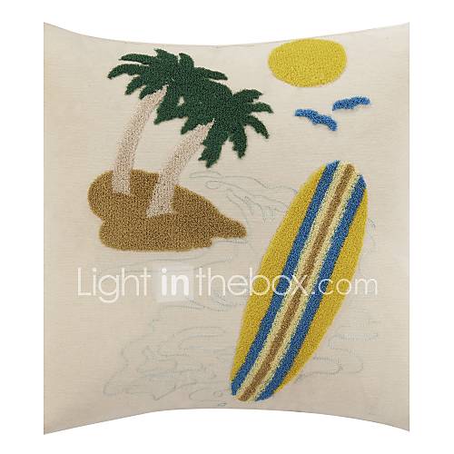 18 Coconut Tree Nature Polyester Decorative Pillow Cover