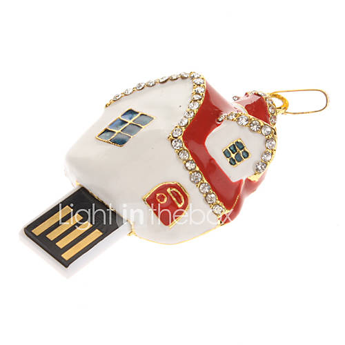 Metal Christmas House Model USB 8GB