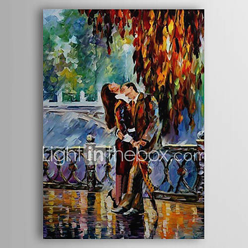 Hand Painted Oil Painting People Kiss with Stretched Frame 1309 PE1012