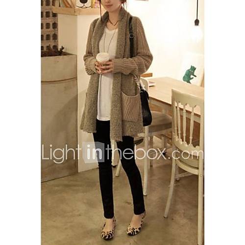 Womens Spicing Knitting Fashion Woolen Coat