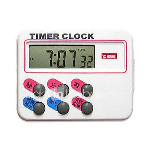 Wooden painted kitchen 24 hour clock timer/electronic timed reminder/timer watch
