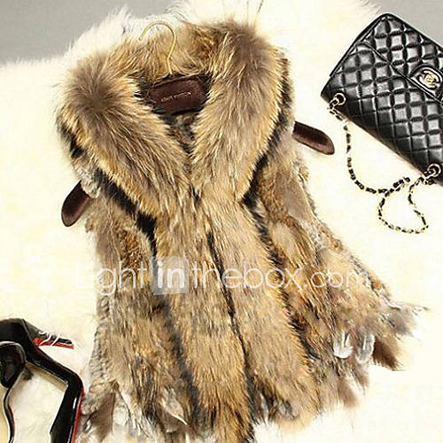 Sleeveless Shawl Rabbit Fur Party/Casual Vest(More Colors)