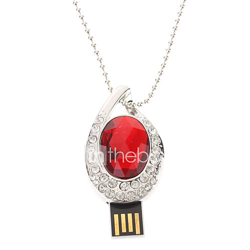 Gem Necklace Feature USB Flash Drive 4GB