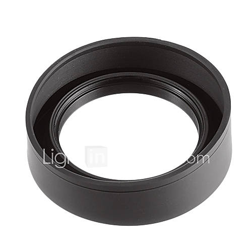 77mm 3 Fold Rubber Lens Hood for Camera  Black